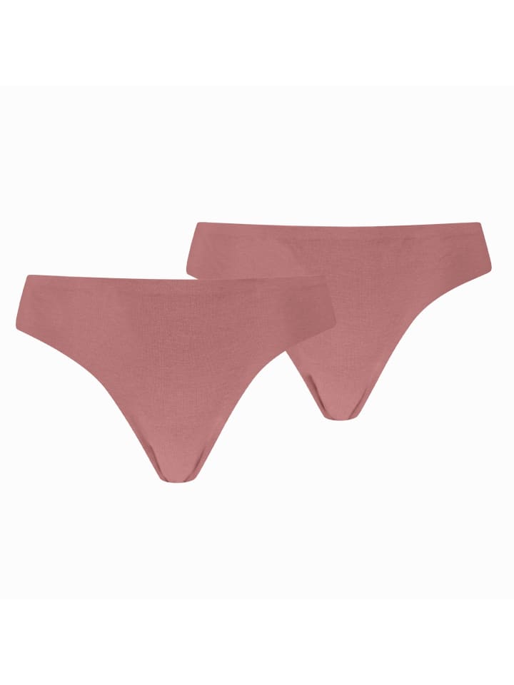 2er Pack Invisible Ultra Soft Cotton Strings in Altrosa