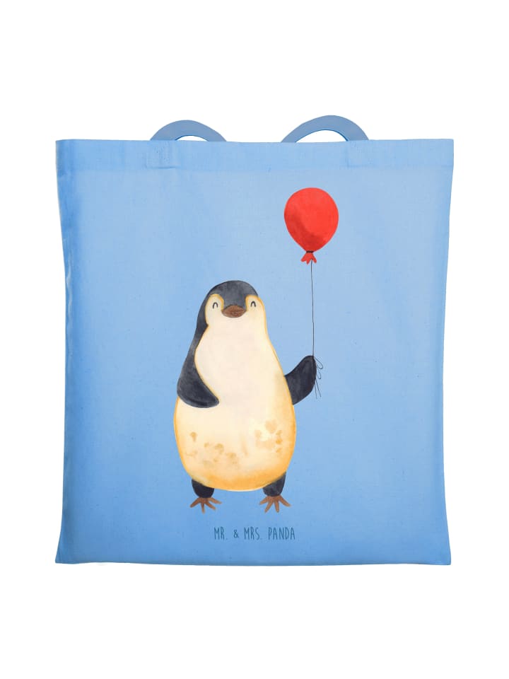 Beutel Pinguin Luftballon ohne Spruch in Sky Blue