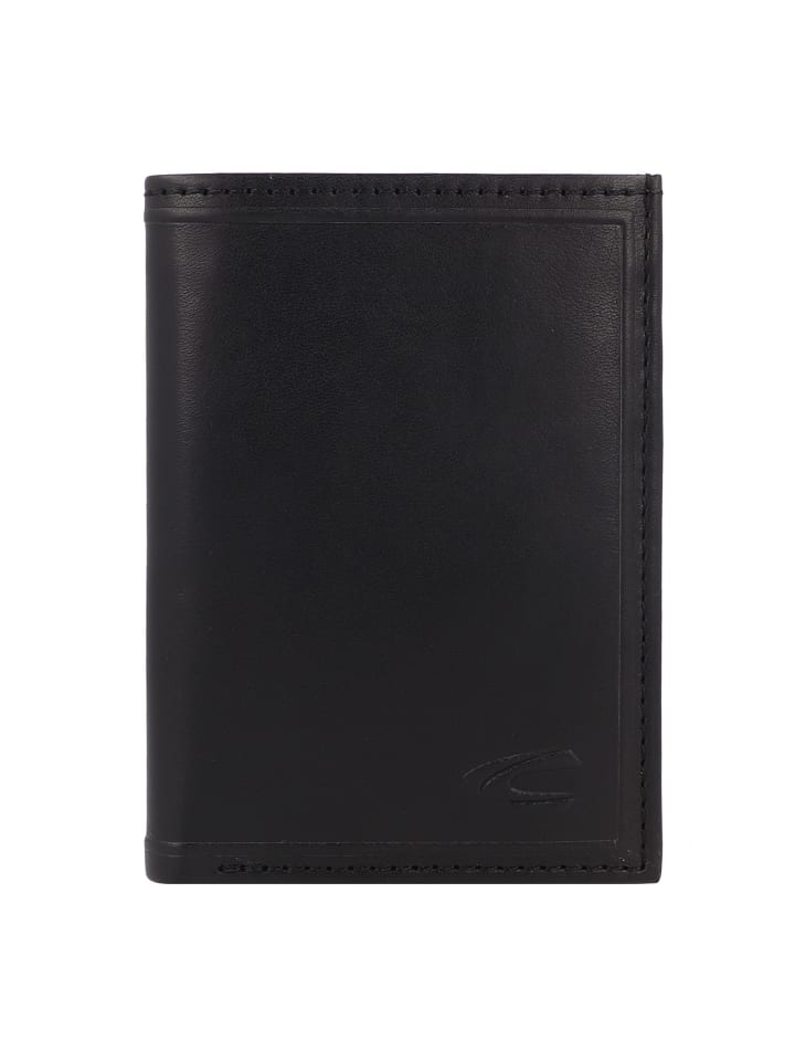 Wood Geldbörse RFID Schutz Leder 11 cm black