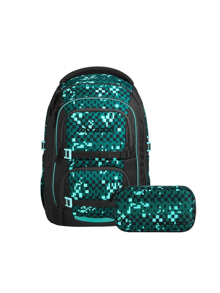 Schulrucksack-Set PORTER "Pixel Blox" 2-tlg. in Blau