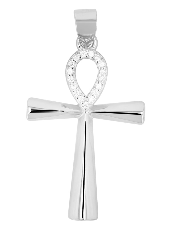 Damen Anhänger – Schlüsselanhänger aus 925 Silber mit Zirkonia in silber
