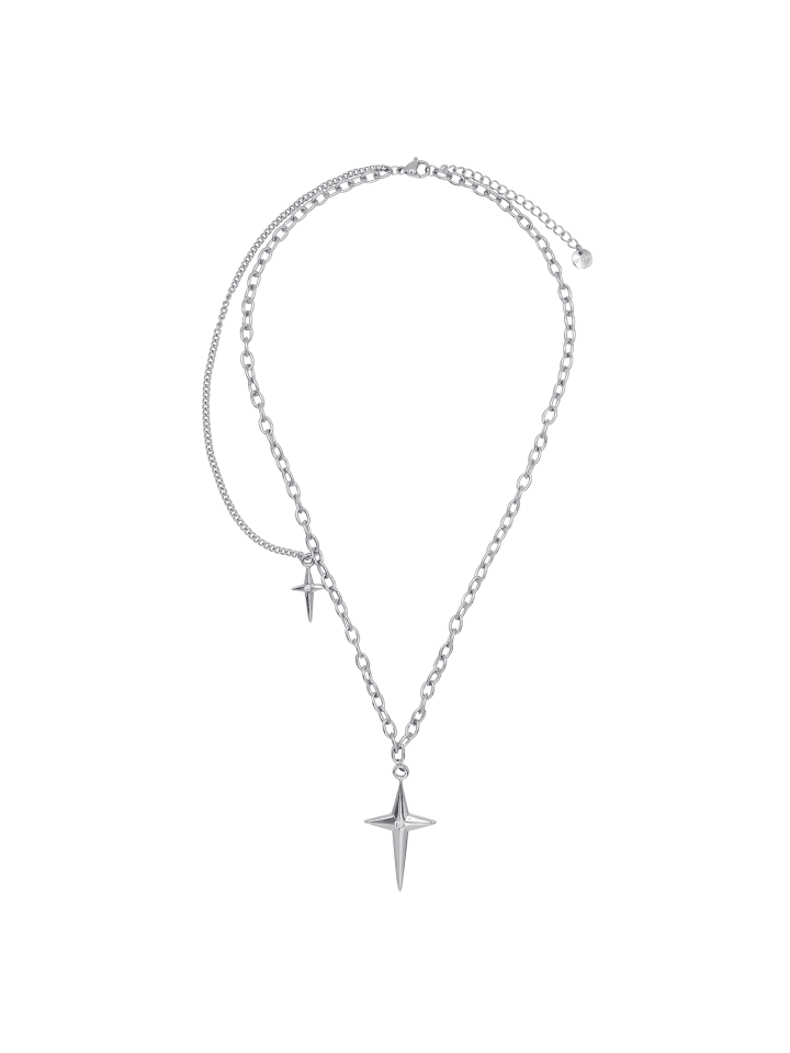Halskette mit Kreuz Alma silberfarben in silberfarben poliert
