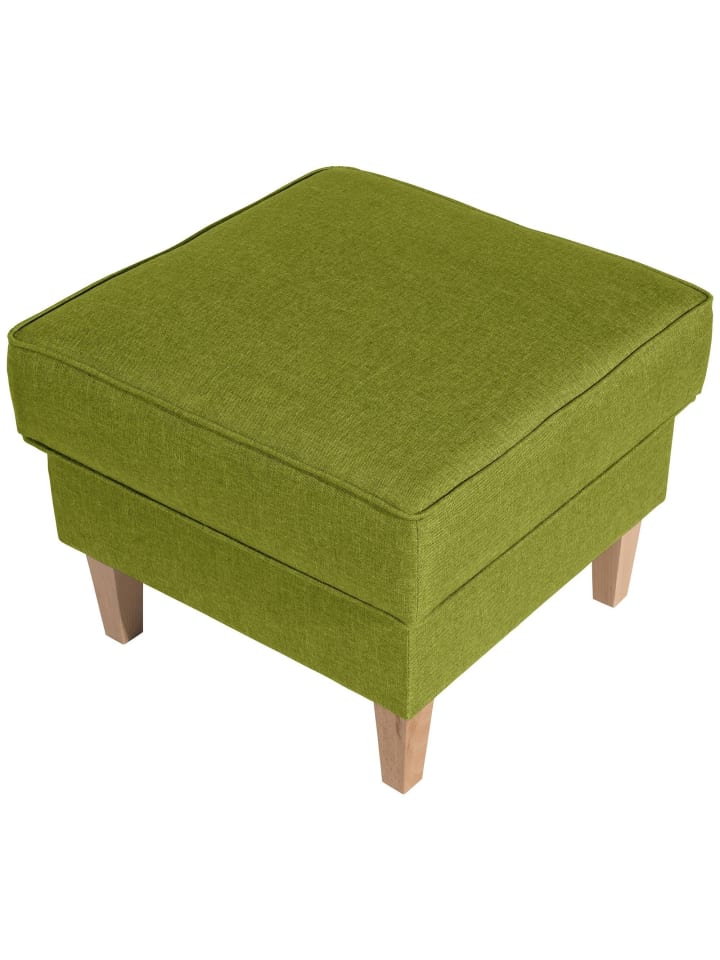 HOCKER Karlen Bezug Flachgewebe Buche natur / apfel