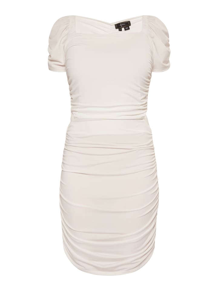 Damen Mini Kurzarmkleid in Weiss