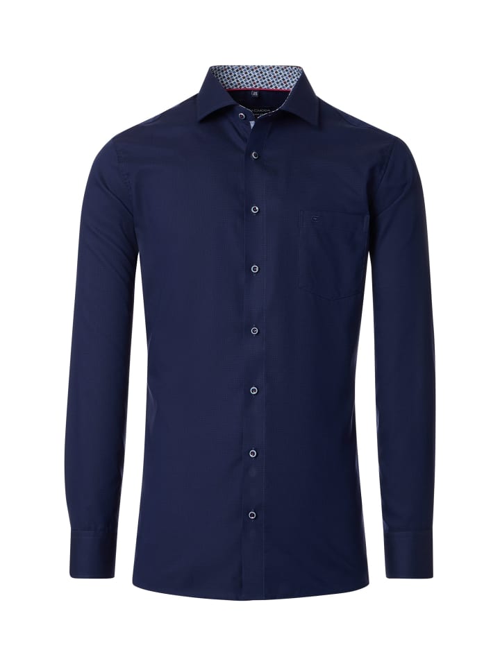 Comfort Fit Businesshemd in Blau