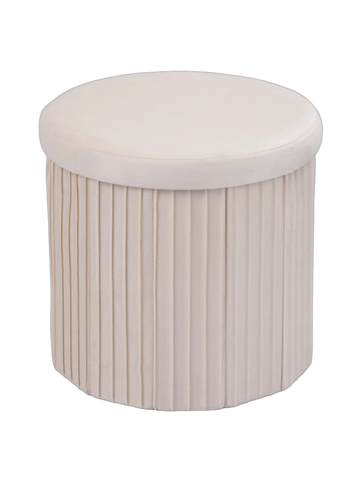 Hocker in Creme - (H)38 x Ø 38 cm