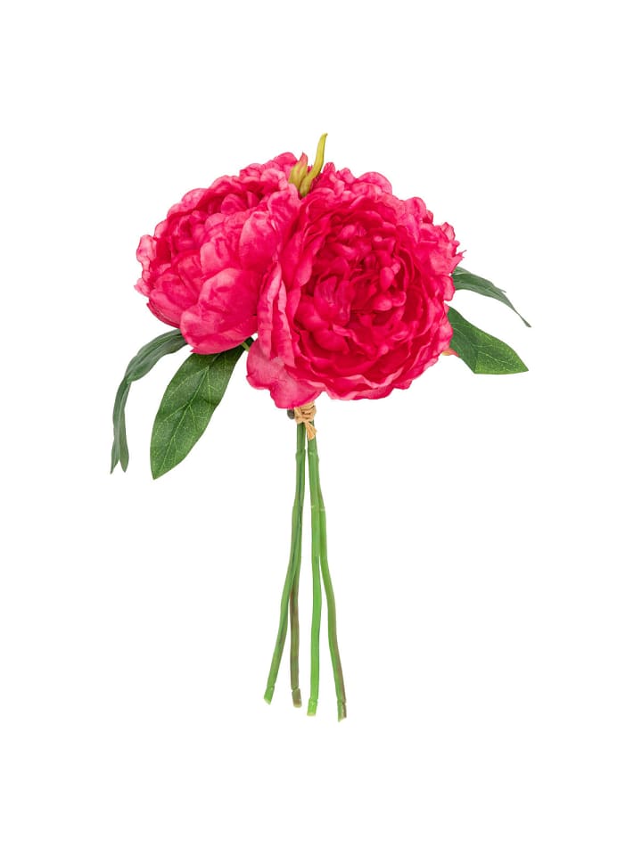 Künstliche rosa Pfingstrosen BELY, 4 Blumen in Rosa, 20 x 20 x 31 cm