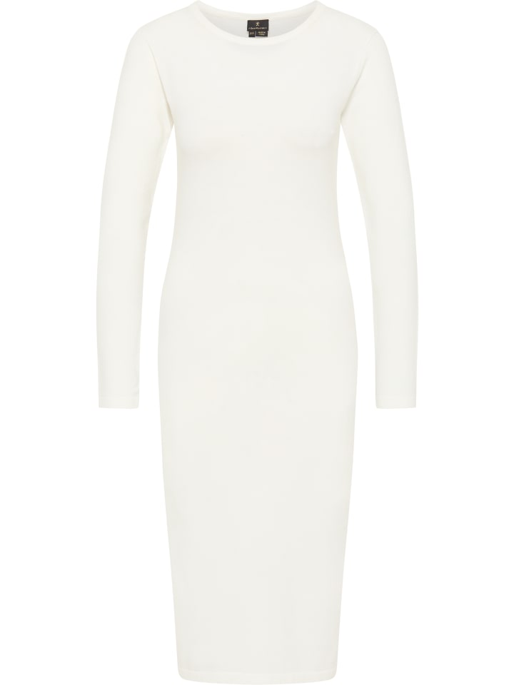 Damen Strickkleid in Wollweiss