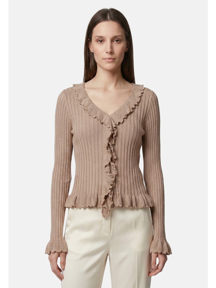 Strickjacke in TAUPE