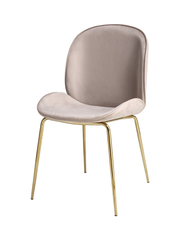 Stuhl Charlize 110 2er-Set in beige - messing
