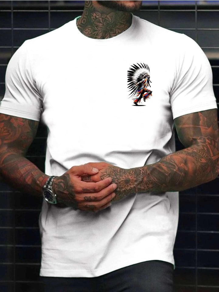 T-Shirt Tribal Spirit WEISS (kleines Motiv)