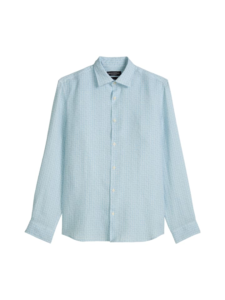 Leinenhemd regular in Bright Blue