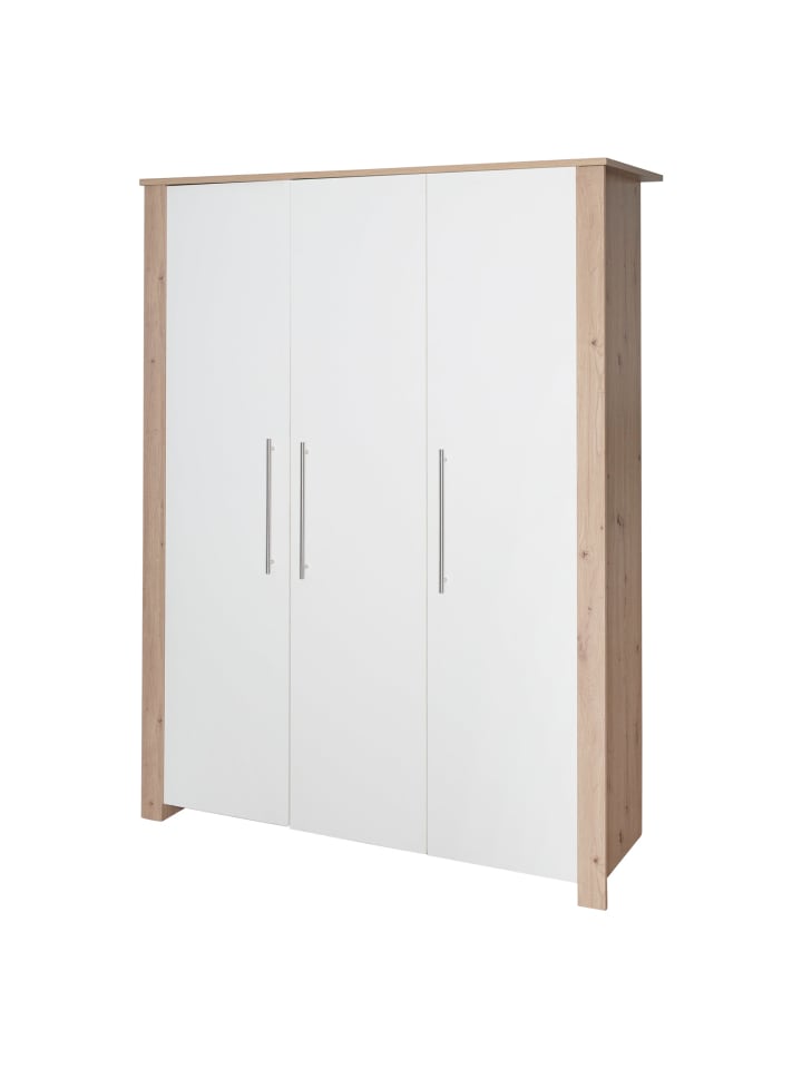 Kinderkleiderschrank Malo 3-türig mit hochwertigen Metallgriffen