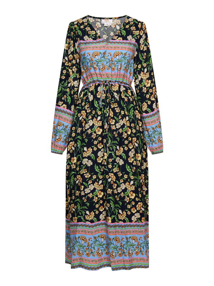 Damen Sommerkleid in Marine Mehrfarbig
