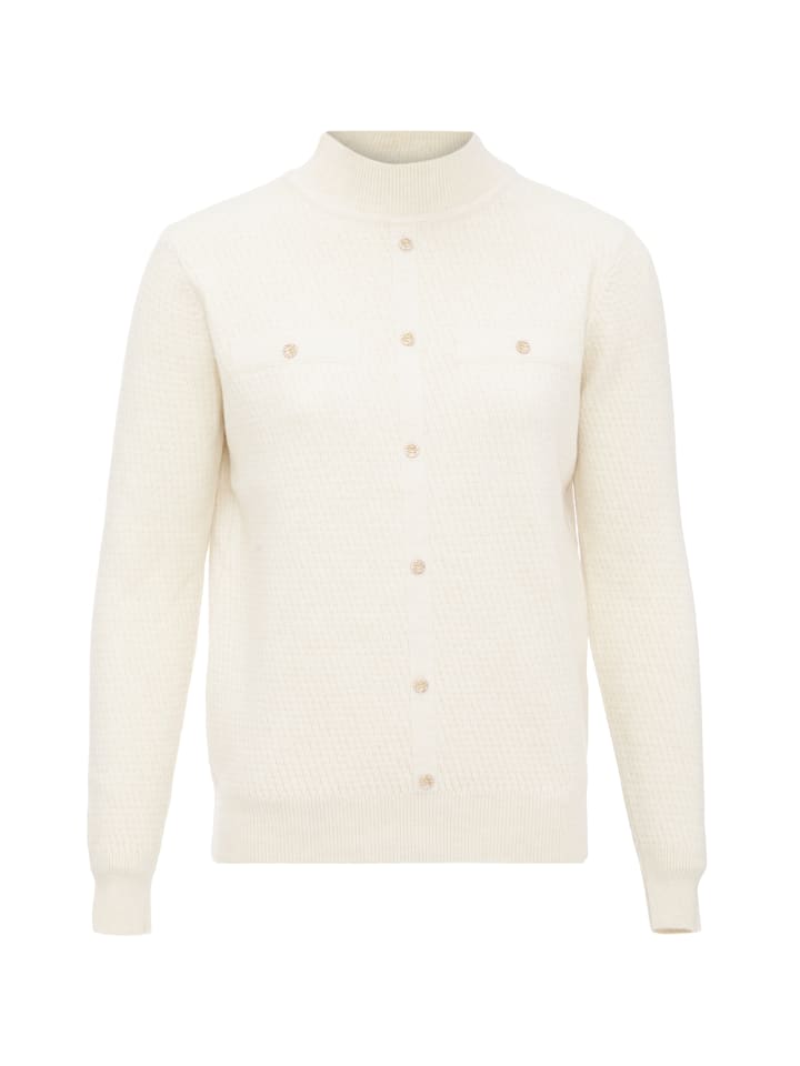 Damen Strickpullover in Wollweiss