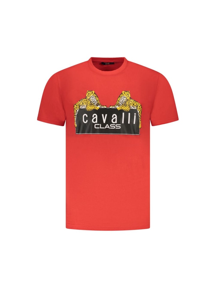 Rot Baumwolle Herren T-Shirt