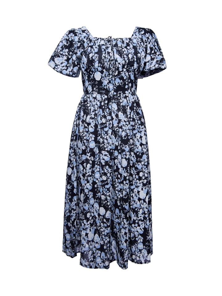 Women Dress in Black Multicolor