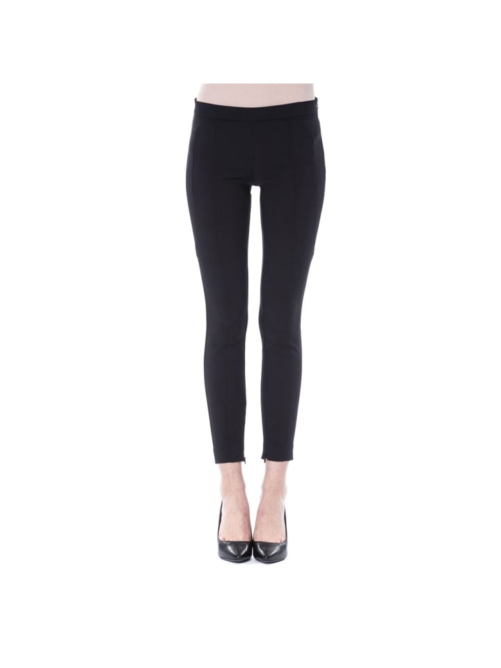 Schwarz Polyester Damen Skinny Hose