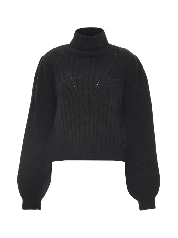 Damen Rollkragenpullover in SCHWARZ