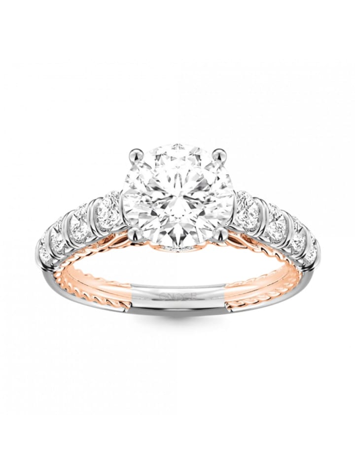 925 Sterling Silber rosévergoldet Ring 54