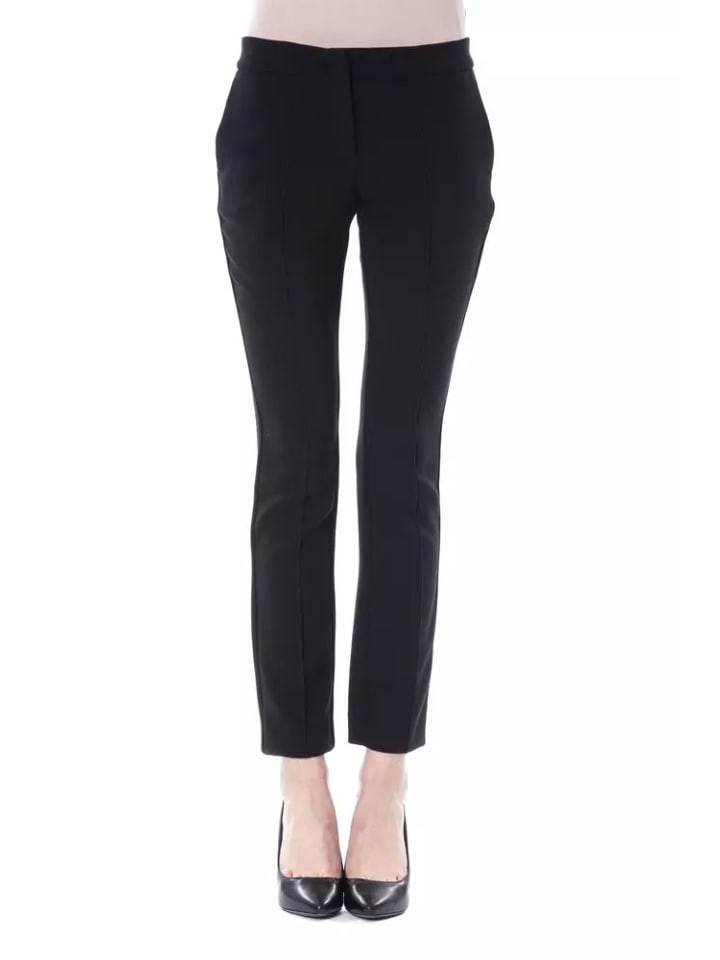 Schwarz Polyester Damen Hose