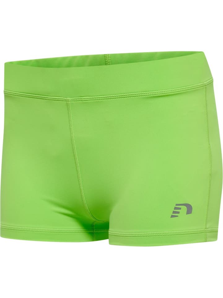 Verstellbare Taille Tight Kurze Hose Reflektierend Logo Women Core Damen in GREEN FLASH