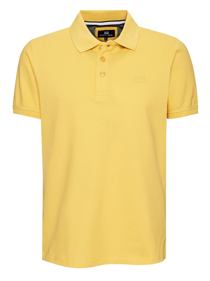 Polo Pique Shirt Regular Fit in Gelb