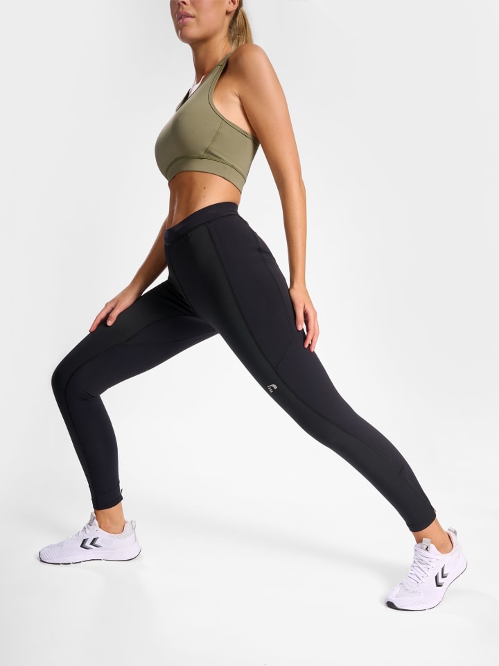 Verstellbare Taille Leggings Reflektierend Logo Women's Core Damen in BLACK