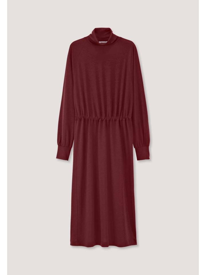 Jersey Kleid Midi in dunkelrot