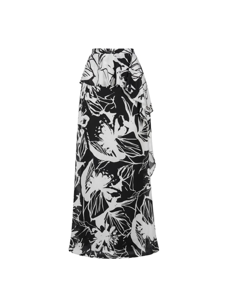 Schwarz Polyester Damen Rock
