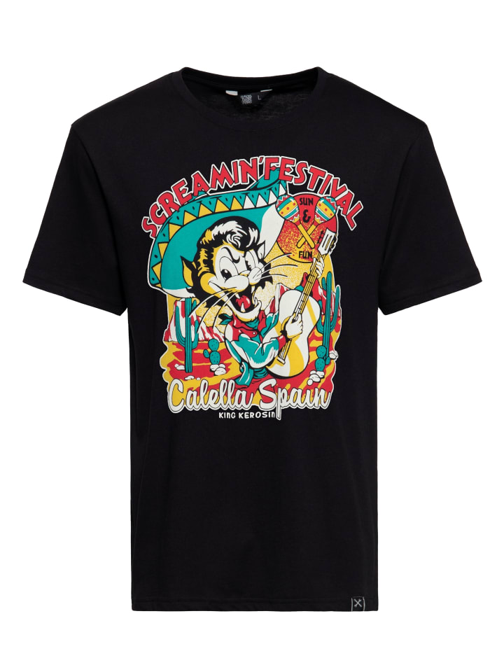 King Kerosin T-Shirt Screamin' - 50s Rock & Rhythm Festival in schwarz