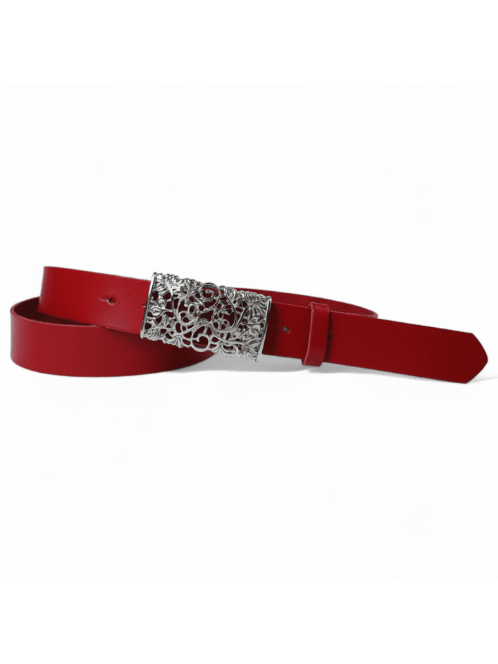 Ledergürtel in Rot