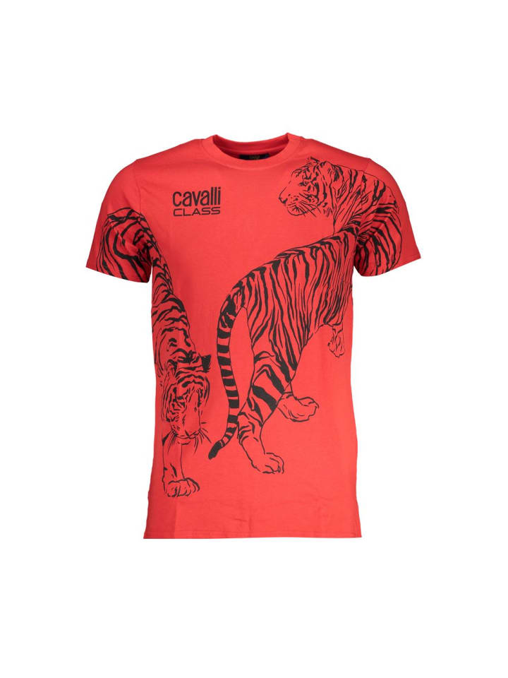 Rot Baumwolle Herren T-Shirt