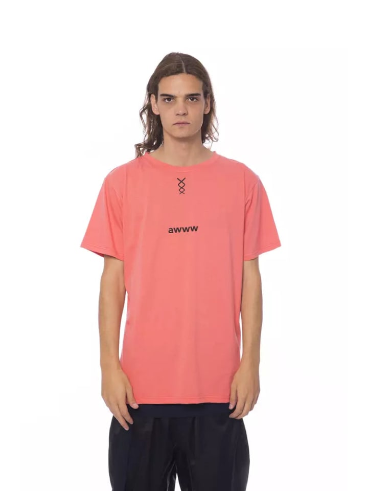 Schwarz Mehrfarbig Baumwolle Herren T-Shirt