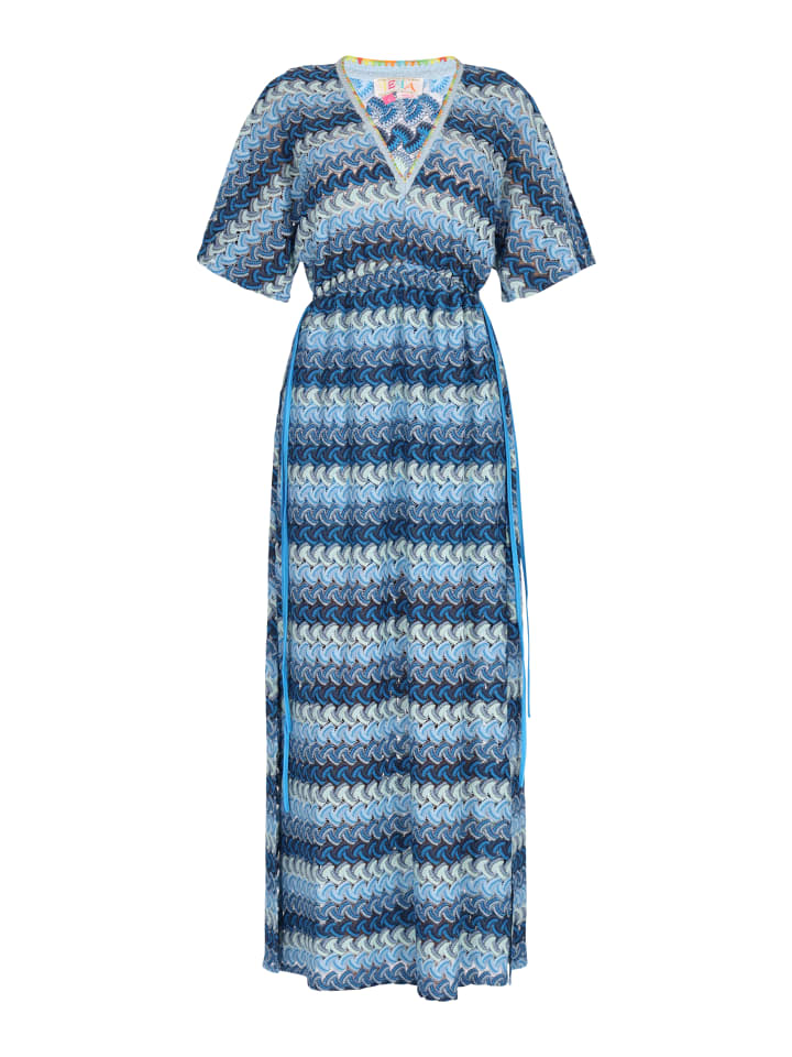 Damen Kleid in Blau Mehrfarbig