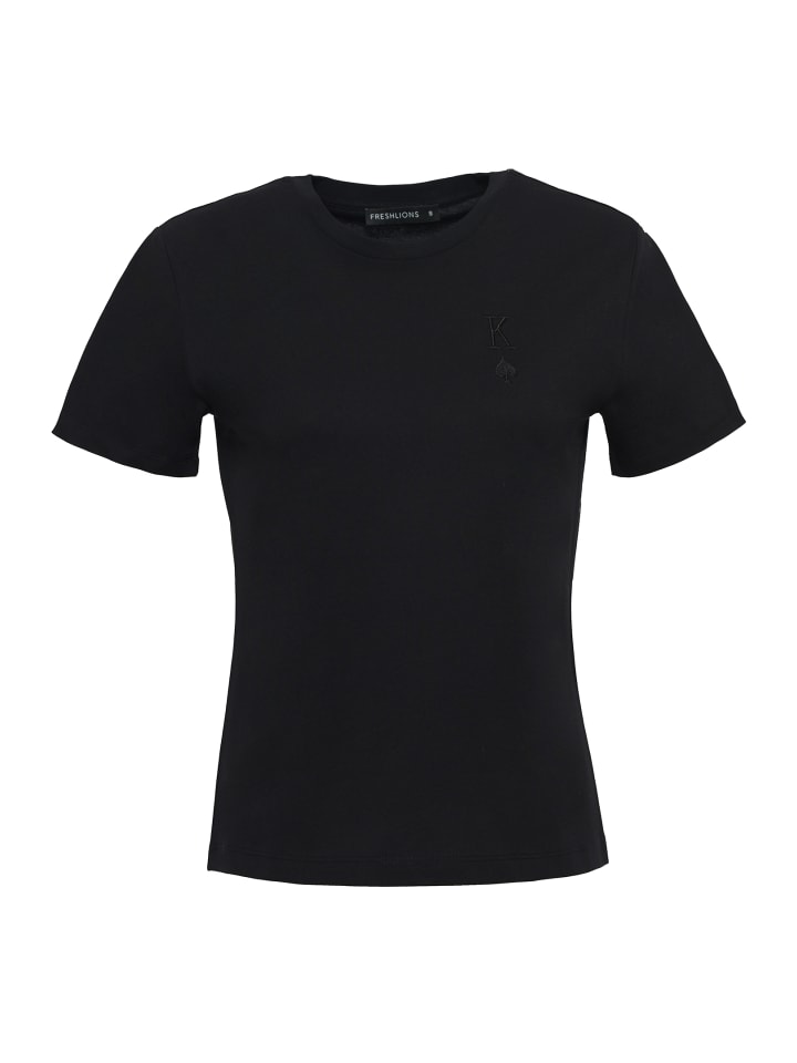 T-Shirt Embroidere in Schwarz