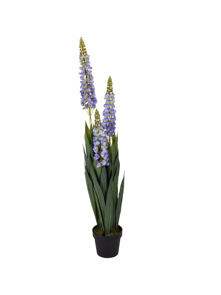 Künstliche Lupine im Topf in Lila, 120 cm