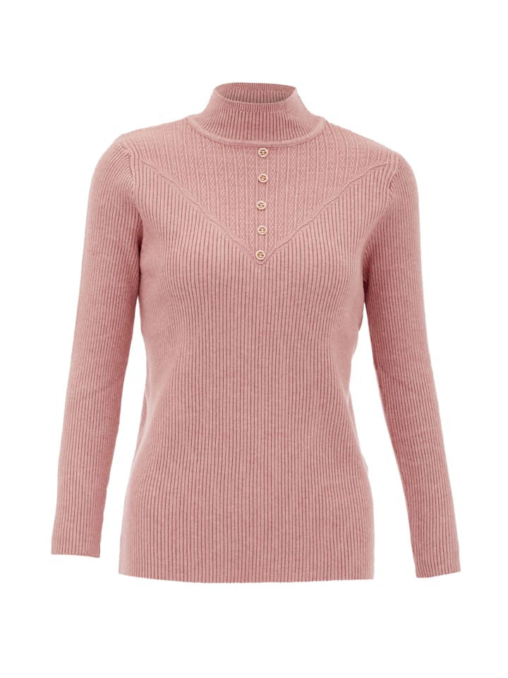 Damen Strickpullover in Dunkelrosa