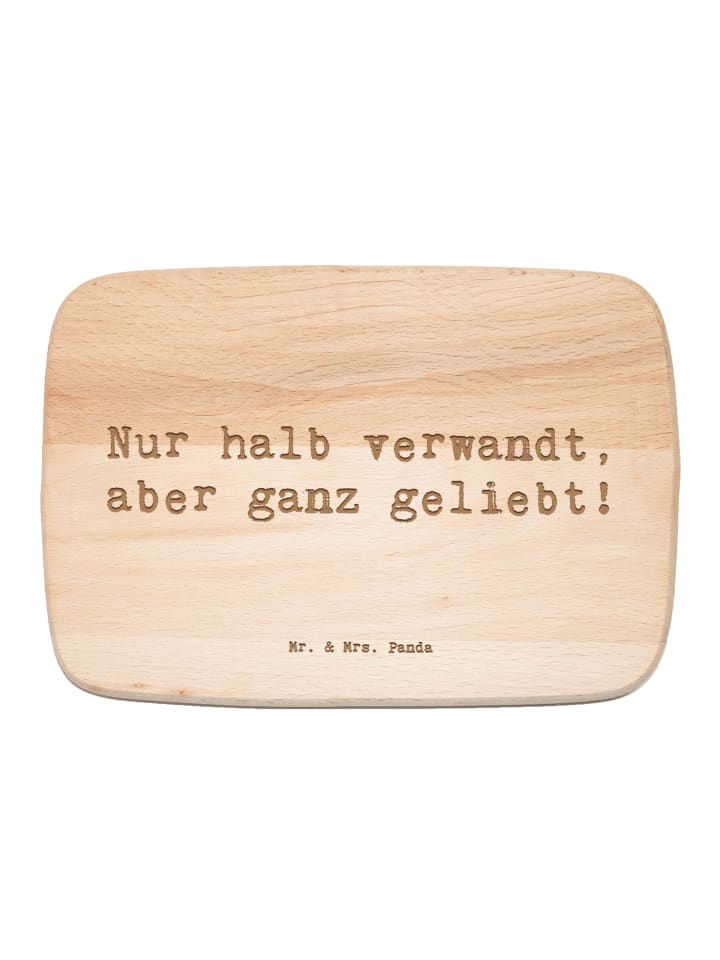 Frühstücksbrett Spruch Halbbruder Liebe mit Spruch in Transparent