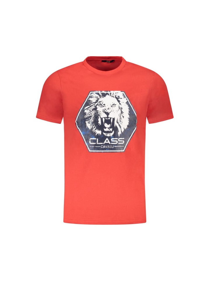 Rot Baumwolle Herren T-Shirt