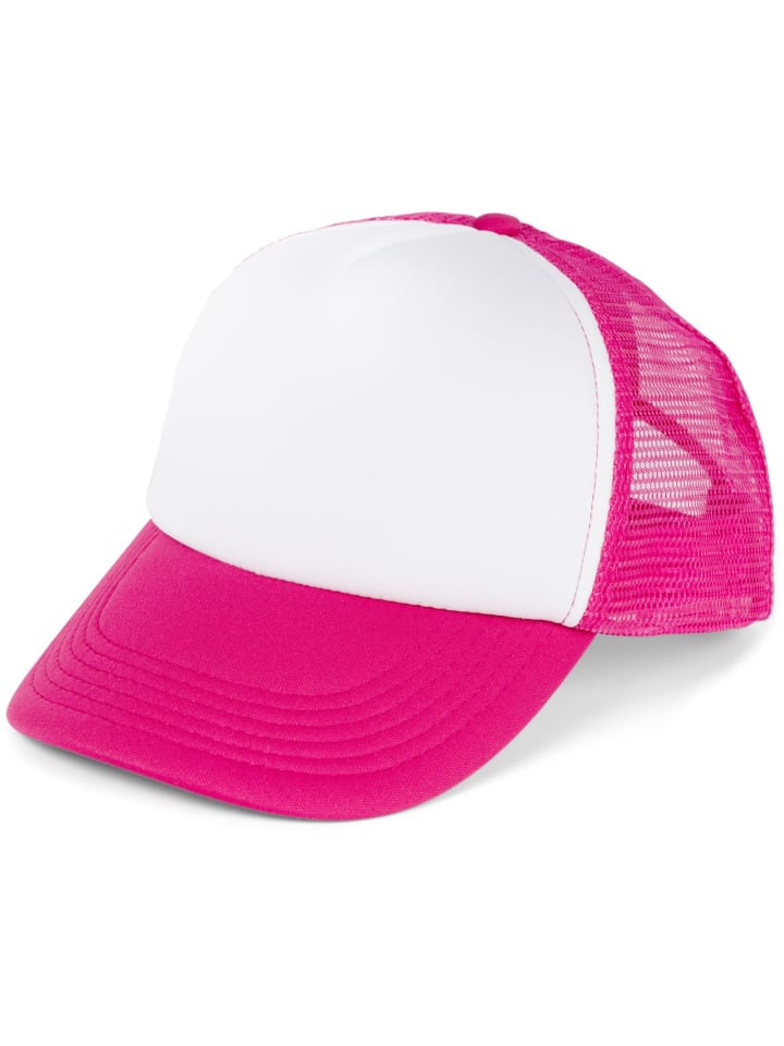 Mesh Cap in Weiß-Himbeer