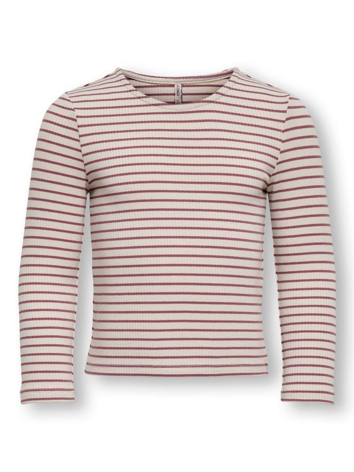 Rippstrick Langarmshirt Kmgmaude Mini in oatmeal