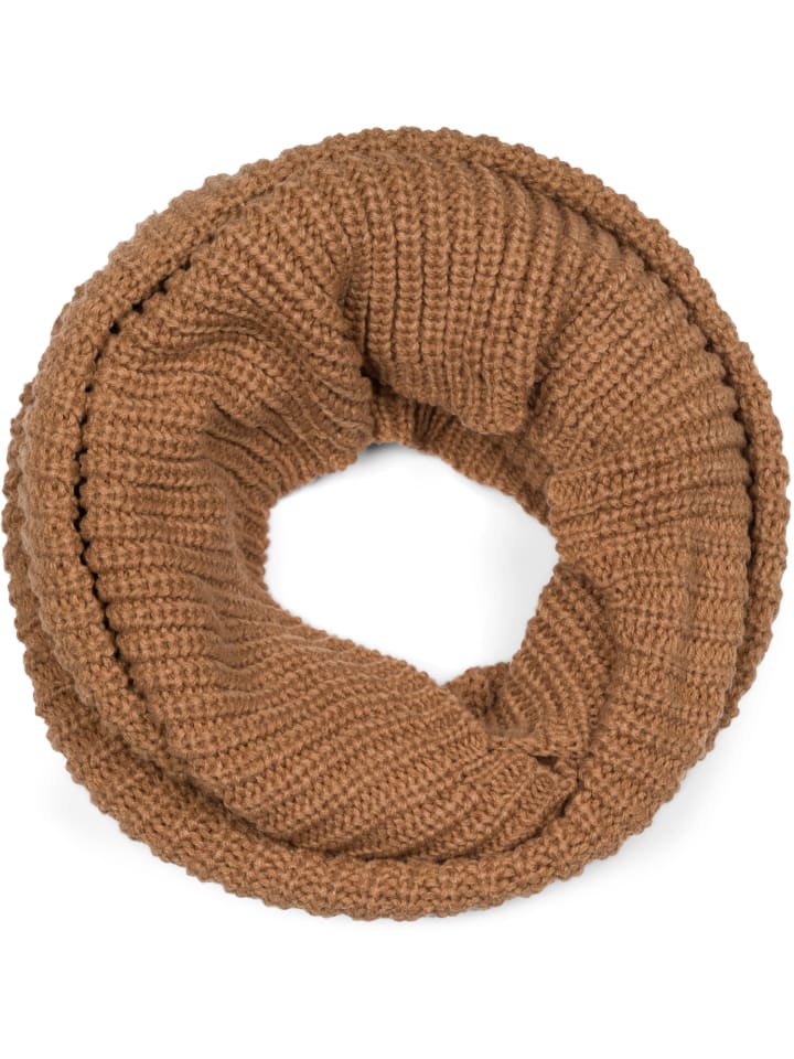 Strick Loop Schal in Camel