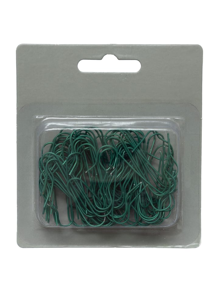 Haken zum Aufhängen von Weihnachtsdekorationen, 100 Stück in Grün, 8 cm