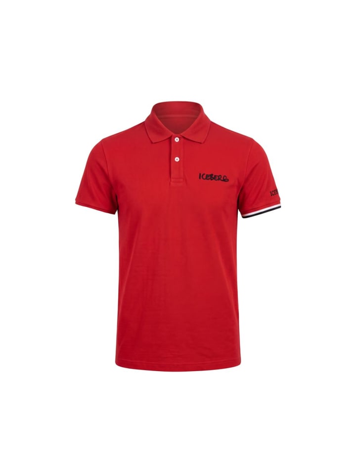 Rot Baumwolle Herren Polo Hemd