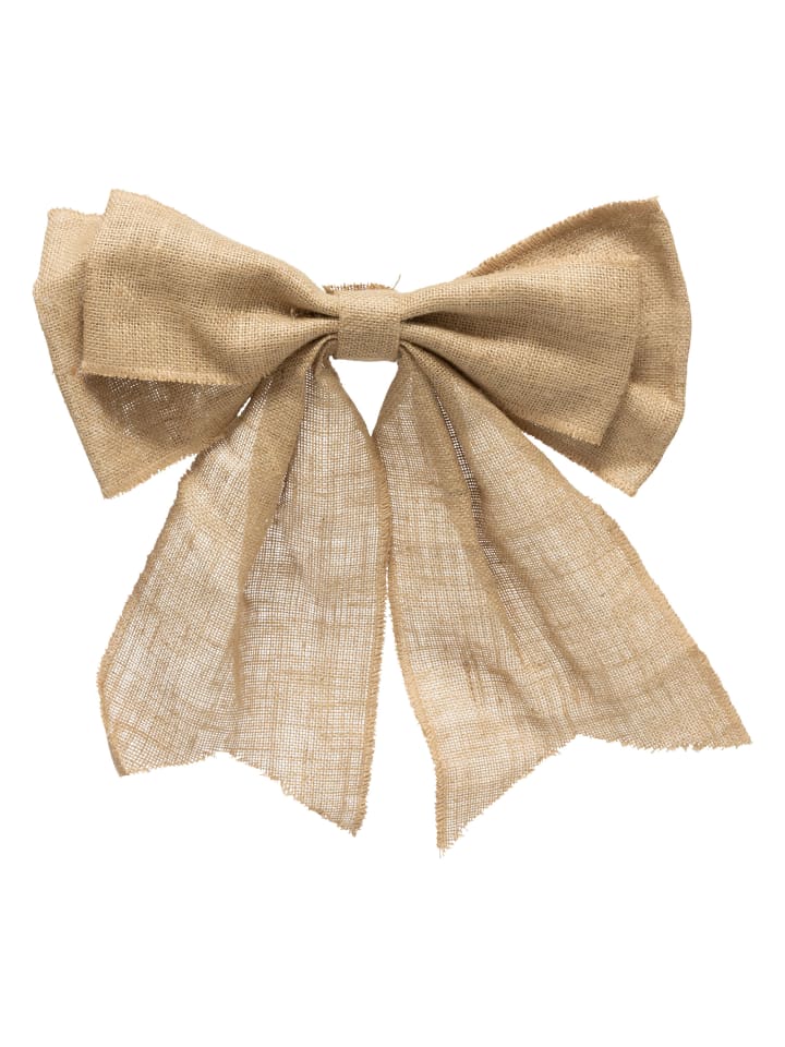 Leinenband, Weihnachtsbaumschmuck in Beige, 40 x 46 cm