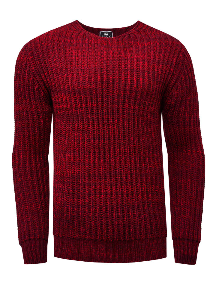 Grobstrick Neon Pullover in Rot