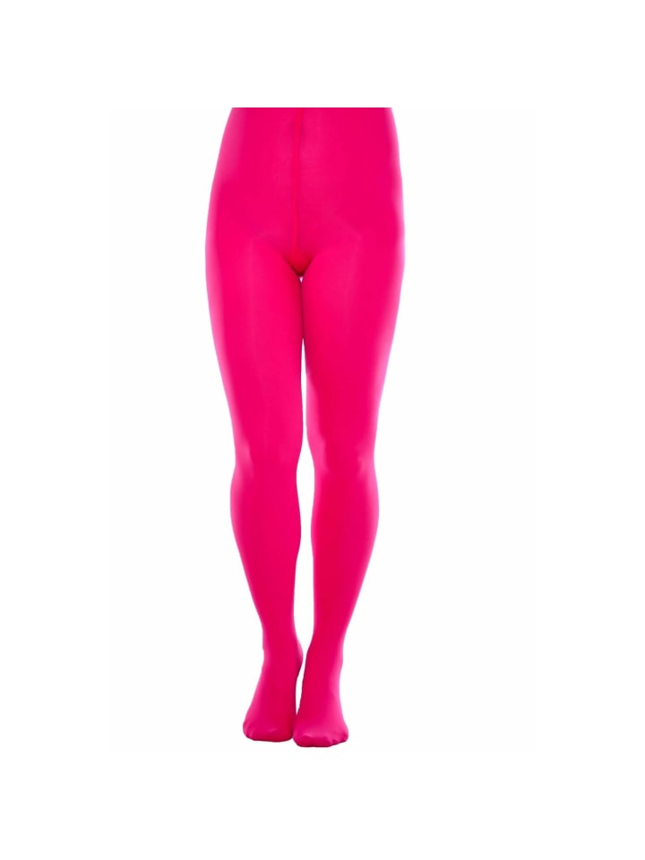 Blickdichte und warm 60 DEN Mikrofaser Strumpfhose ohne Muster in Pink
