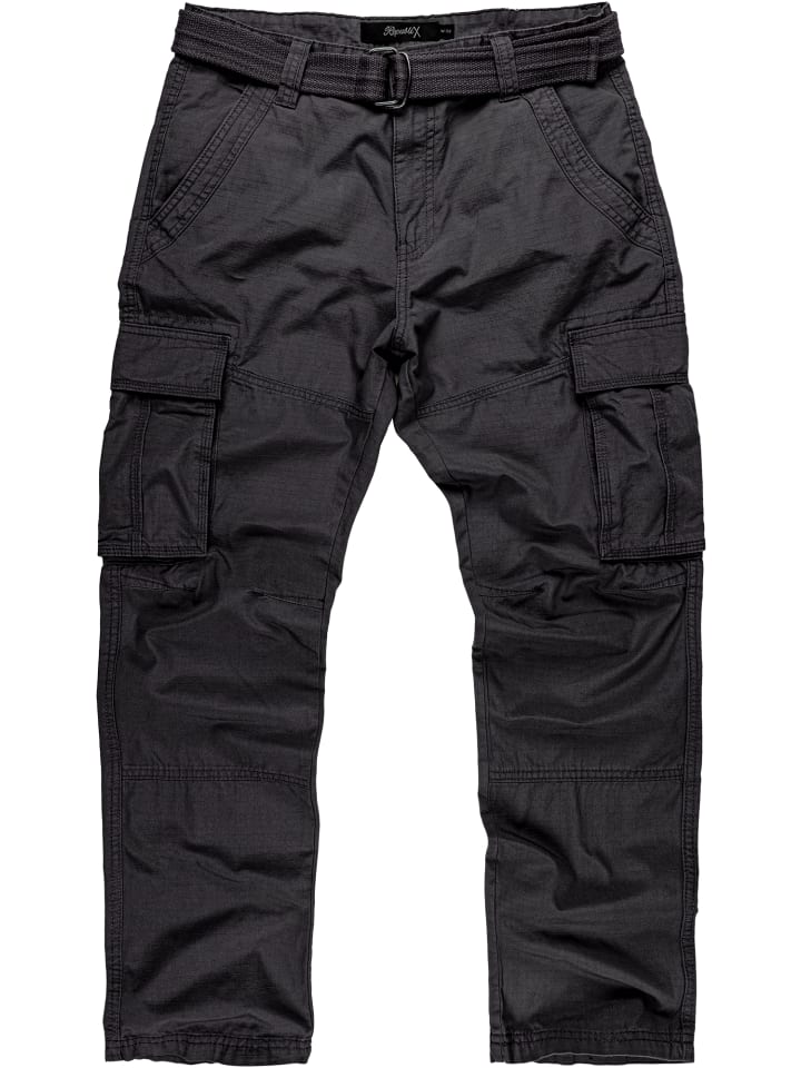 Chino inkl. Gürtel JAY in Schwarz