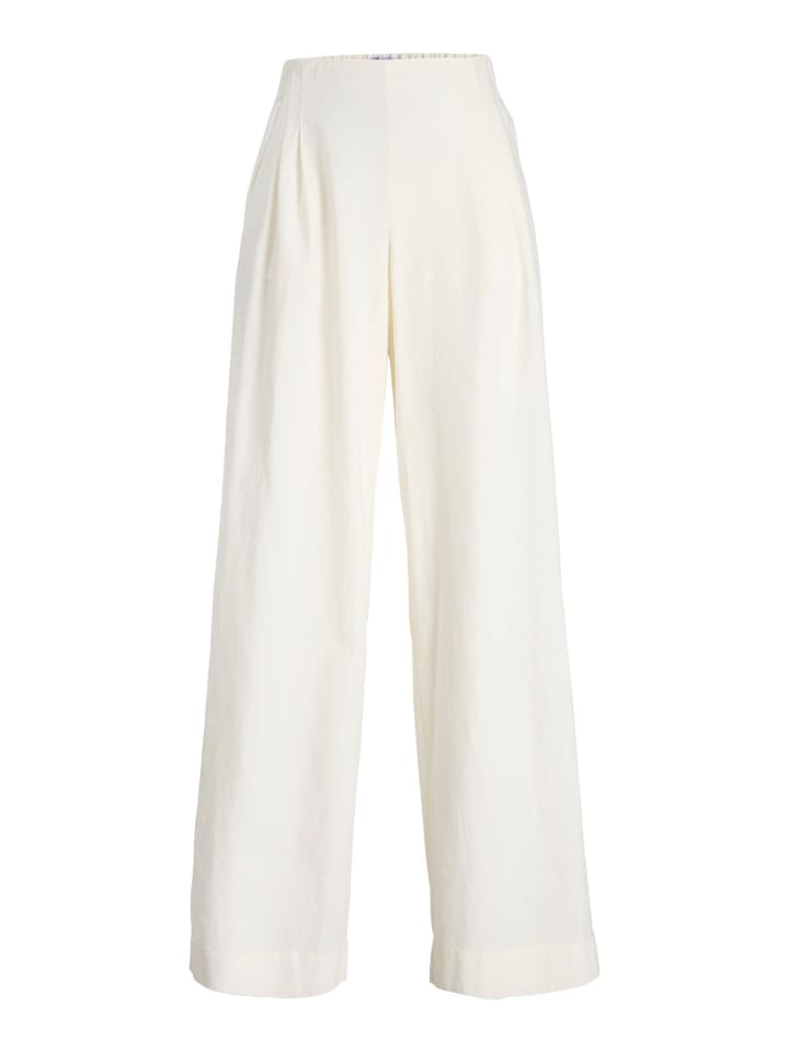Hosen mit weitem Bein in Blanc de Blanc 1
